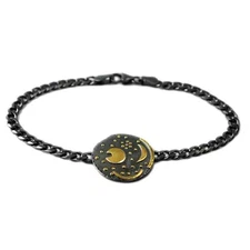 Bracelet 18mm Sky Disc by Nebra Star Jewellery 925 Silver Curb Bracelet