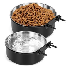 Crate Dog Bowls, Removable Stainless Steel Dog Bowl for Food and Water, Pet K...