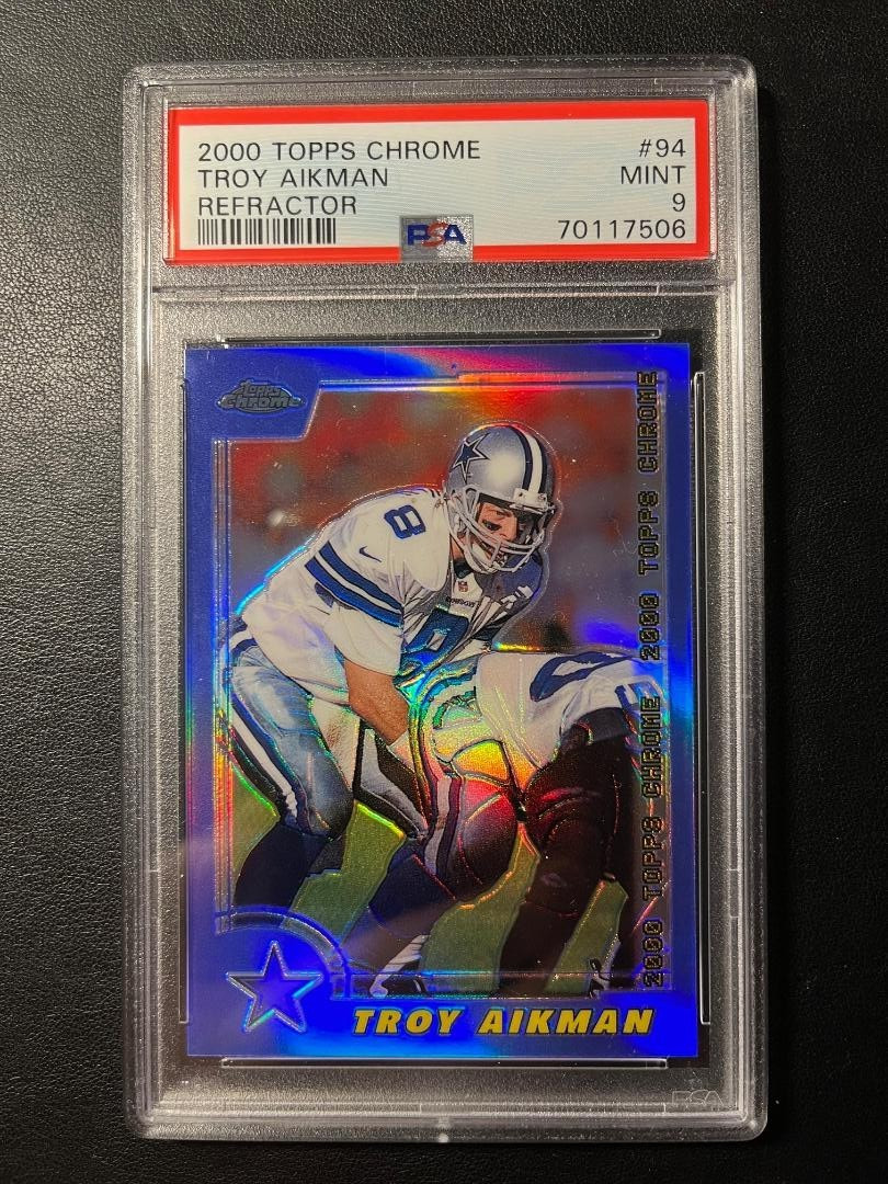 "LOW POP" TROY AIKMAN 2000 Topps Chrome Refractor PSA 9 / HOF / Cowboys / UCLA  