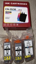PG-35 Black and CL-36 Color Printer Ink Cartridges 3 Pack CN-35/36 Compatible