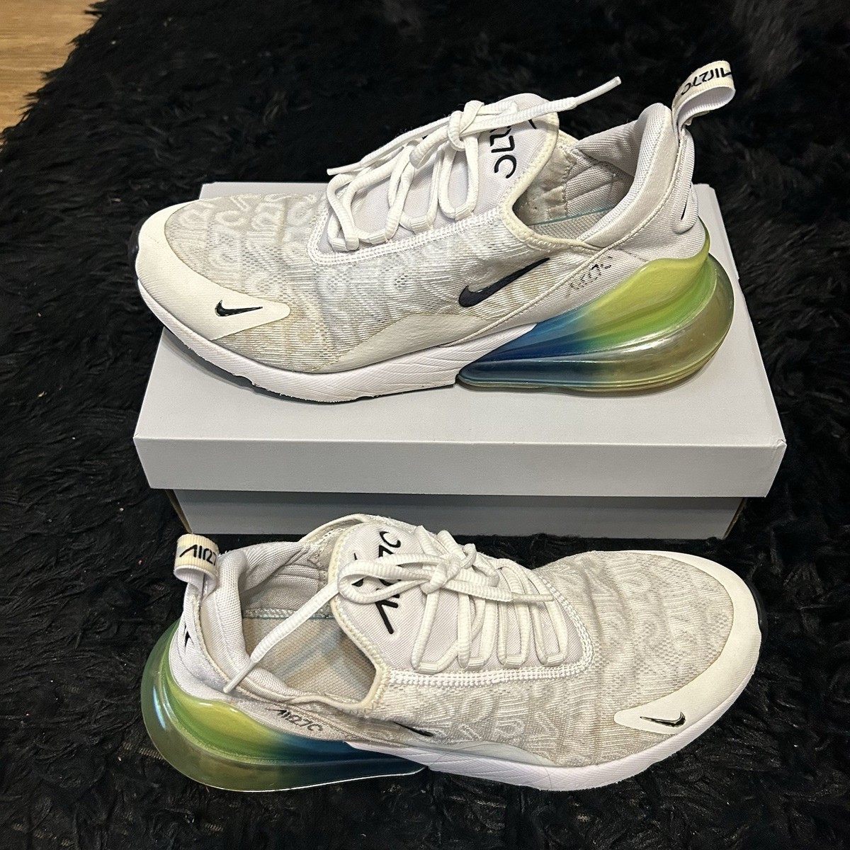 NIKE air max 270 White Lime Blast Photo Blue lace up shoes sneakers mens 12 Nike Air Max 270 Premium Men main image 4