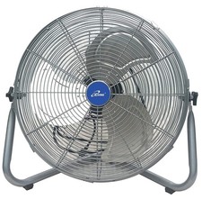20 Inch 7500 CFM Turbo High Velocity Floor Fan, 3-Speed Heavy Duty Metal Fan ...
