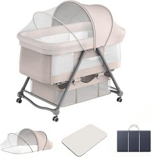 Lair Coo Baby Bassinet 3 in 1 Bedside Bassinet for Baby with Grocery Basket US