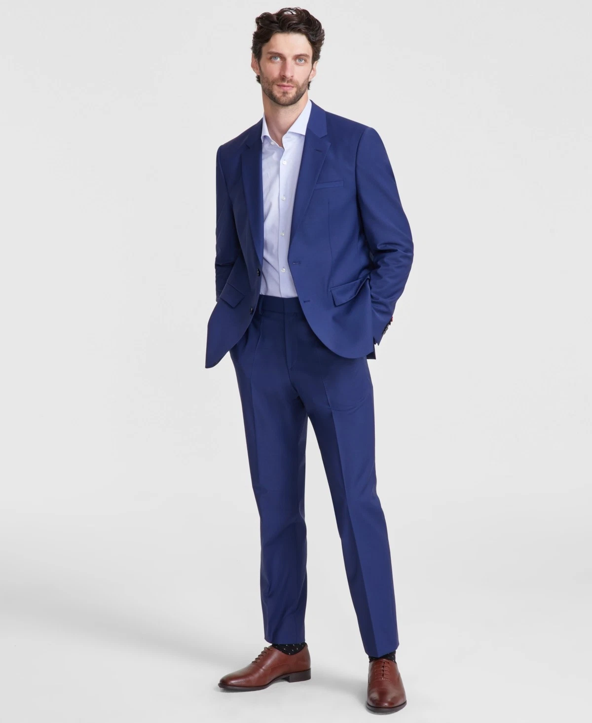 Hugo Boss Mens Modern Fit Suit Jacket 42 Short Blue 5053700242000