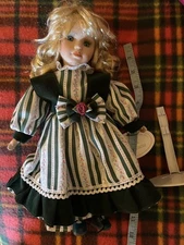 Vintage Dolls Of Distinction Porcelain Doll - 'Rosie' with stand- Collectible 