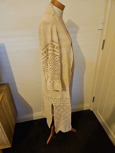 Lovely Arnhem Long Crochet Look Coat Size Xs/ S Good Con - Picture 4 of 6