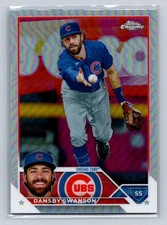 2023 Topps Chrome  #144 Dansby Swanson Refractor Holo  Chicago Cubs B29