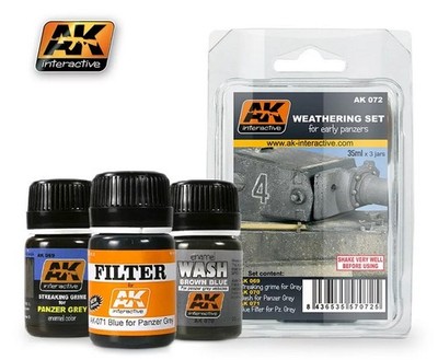 AK Interactive AK072 - Early Panzers Weathering Set  3x35ml - Neu