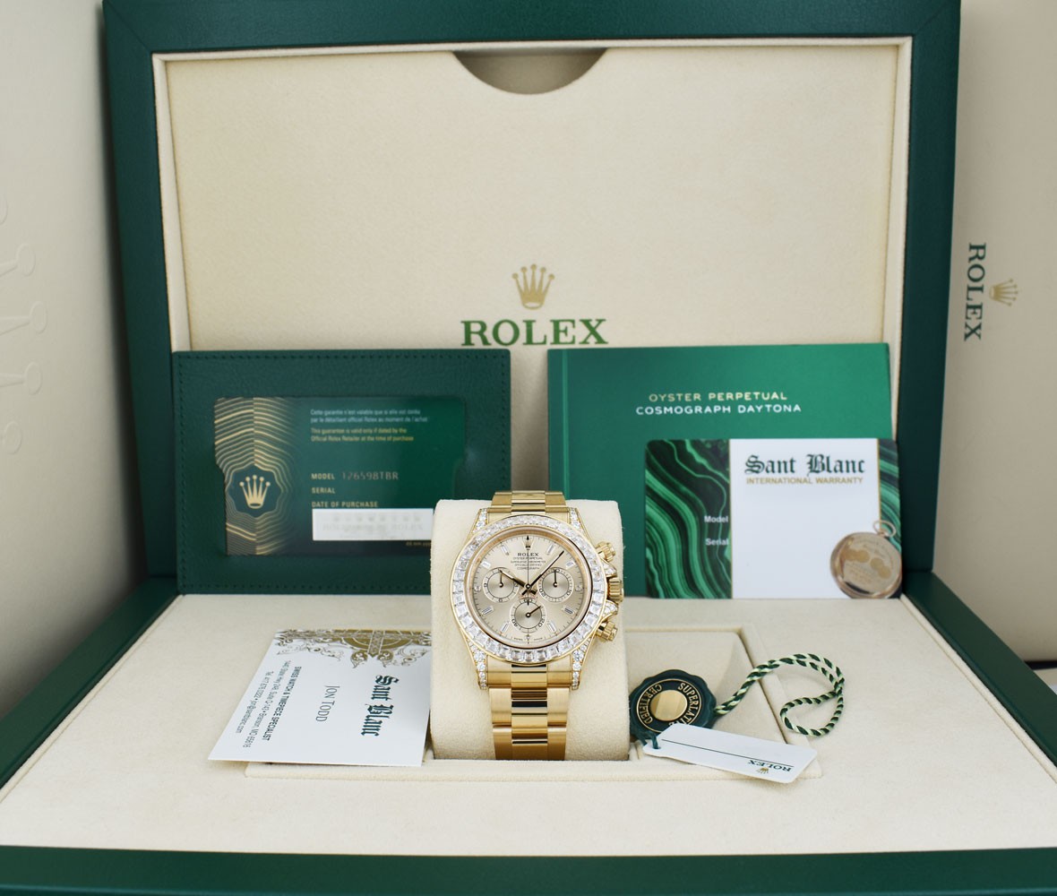 ヒステリックグラマーサインボード ROLEX 18kt Gold Daytona Champagne Dial Diamond Bezel CARD 126598