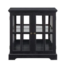 LED Curio Display Cabinet Antique Display Cabinet with Adjustable Shelves