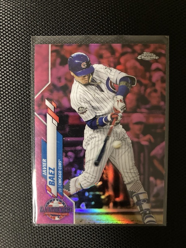 2020 Topps Chrome Update #U-77 Javier Baez Pink Wave