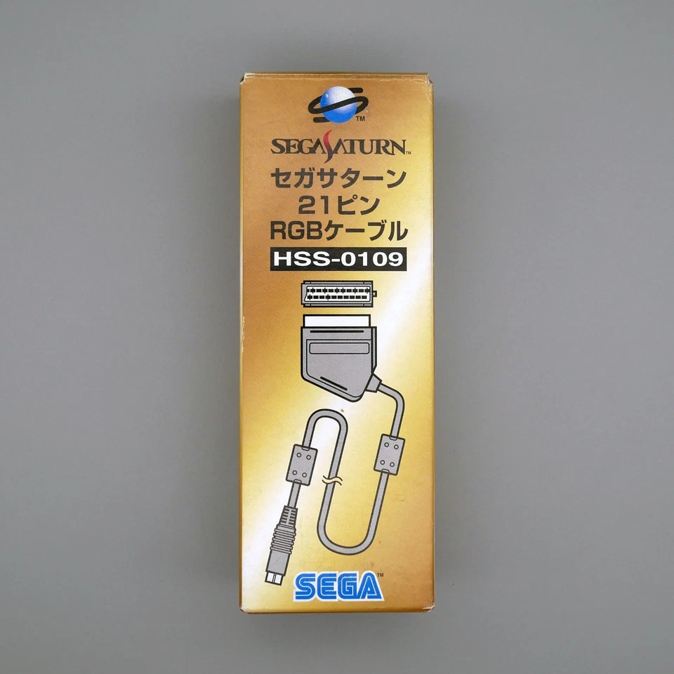 [ SAT ] OPEN BOX - OFFICIAL SEGA 21-PIN RGB CABLE - Saturn JAPAN SCART - Image 2 of 4
