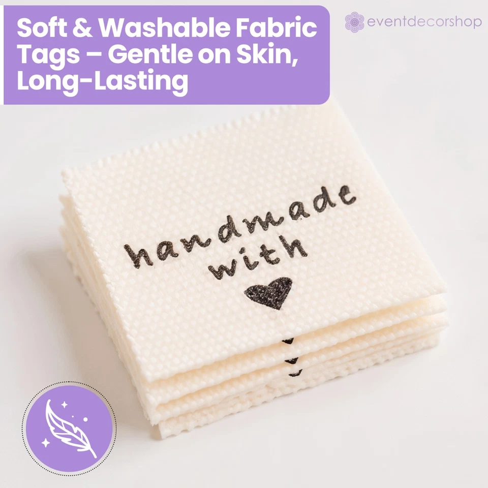 100 Stck. Handgefertigte Etiketten & Knöpfe Set-Holz, Leder, Stoffetiketten zum Selbermachen Handwerk - Bild 4 von 4