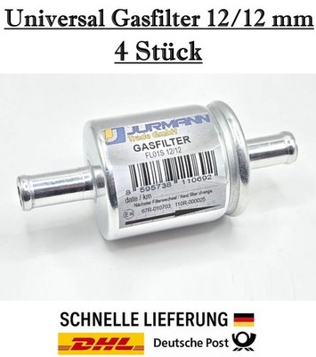 4x Jurmann Universal LPG CNG Autogas Filter - Ersatz Gasfilter FL01S 12 / 12 mm
