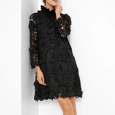 Tuckernuck NEW NWT Daphne Guipure Lace Swing Mini Dress Black Women's  Medium | eBay