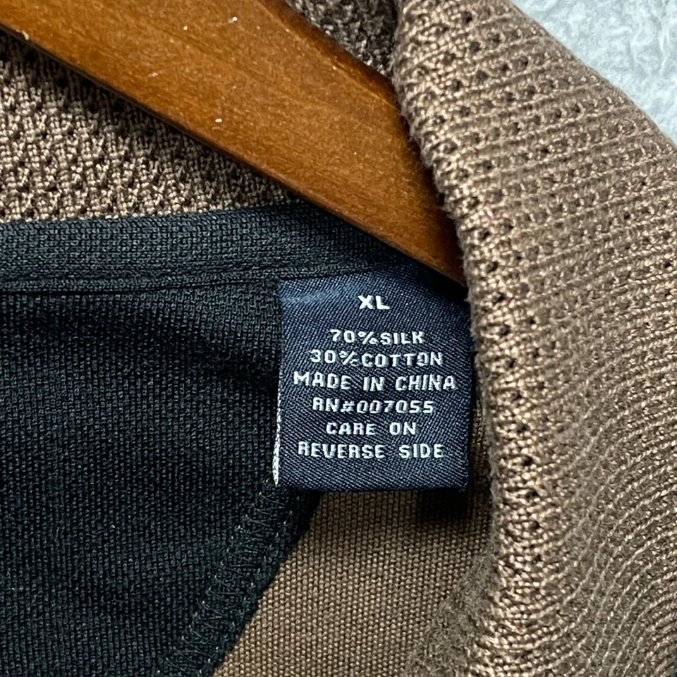 NAT NAST Shirt Mens XL Black Brown Bowling Style Silk Cotton Retro Button Up - Image 3 of 4