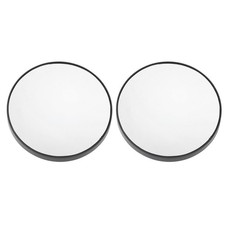 2Pcs Reusable 15X Magnifying Suction Mirror Black Cosmetics Mirror for Bathroom