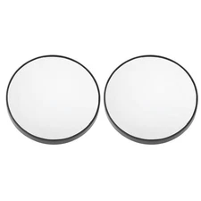 2 PC Round Shape Magnifying Mirror Suction Cup Circle Shower Makeup