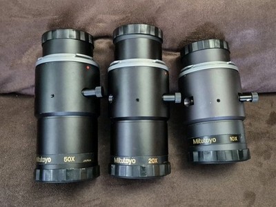 Set Of 3 Mitutoyo PJ-300 Comparator Projector  50X , 20X , 10X Lenses Mitutoyo 