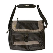 Targus Messenger Bag Black Grey Nylon Tech Tablet Laptop Crossbody Travel Case