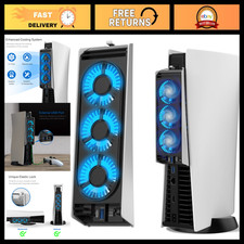 Cooling Fan for PS5 - Quiet LED Cooler, Compatible with PlayStation 5 Disc/Digit