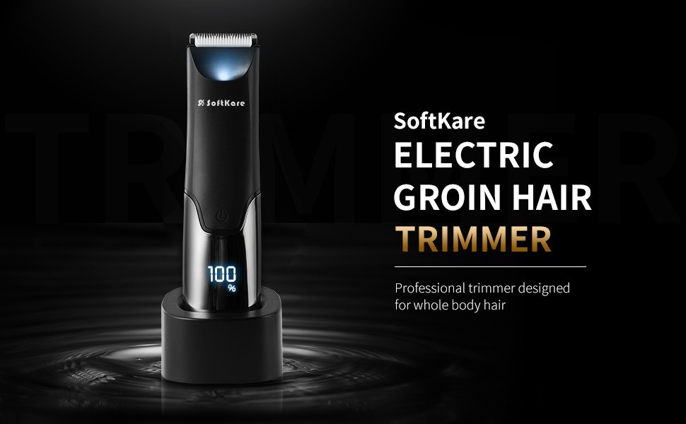 SoftKare Groin Hair Trimmer for Men - Safe Ball Shaver, Repl