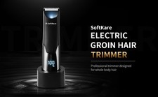 SoftKare Groin Hair Trimmer for Men - Safe Ball Shaver, Replaceable Blade Head