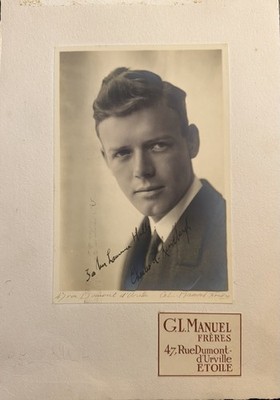 Charles Lindbergh Photo Signed - Image Taken in Paris Days After His 1927 Flight