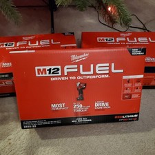 Milwaukee 2555-22 M12 FUEL Impact Wrench Kit 12V Li-Ion 2 Batteries Charger Case