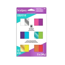 Polyform S3-VMB6 Sculpey III Polymer Clay Multipack 1oz 12/Pkg-Brights