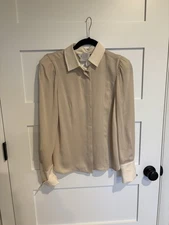 Max Mara Silk Shirt. Size 4. NWT. MSRP $1050. Tiny Callout (see Picture)
