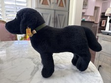 STEIFF Black Lab Labrador Retriever Stuffed Plush Dog 15"