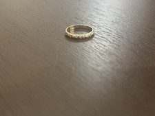 Estate Antique Art Deco A Z 10K Yellow Gold Child Infant Ring Band Size 0