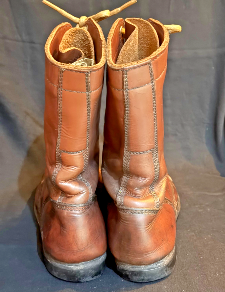 Us Ww2 Boot Raps ORIGINAL WW2 US ARMY PARATROOPER JUMP BOOTS BROWN LEATHER CAP TOE 11D ...