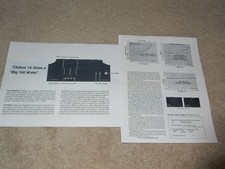 HK Citation 19 Amplifier Review, 2 pg, 1978, Full Test