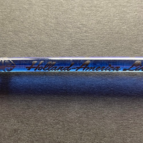 2 Very Rare Vintage Holland America Line Glass Cocktail Stirrers Swizzle Sticks - Picture 3 of 10