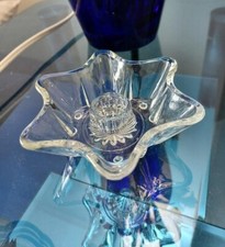 Clear Glass Star Shaped Candle Holder for 2cm Diameter Candle