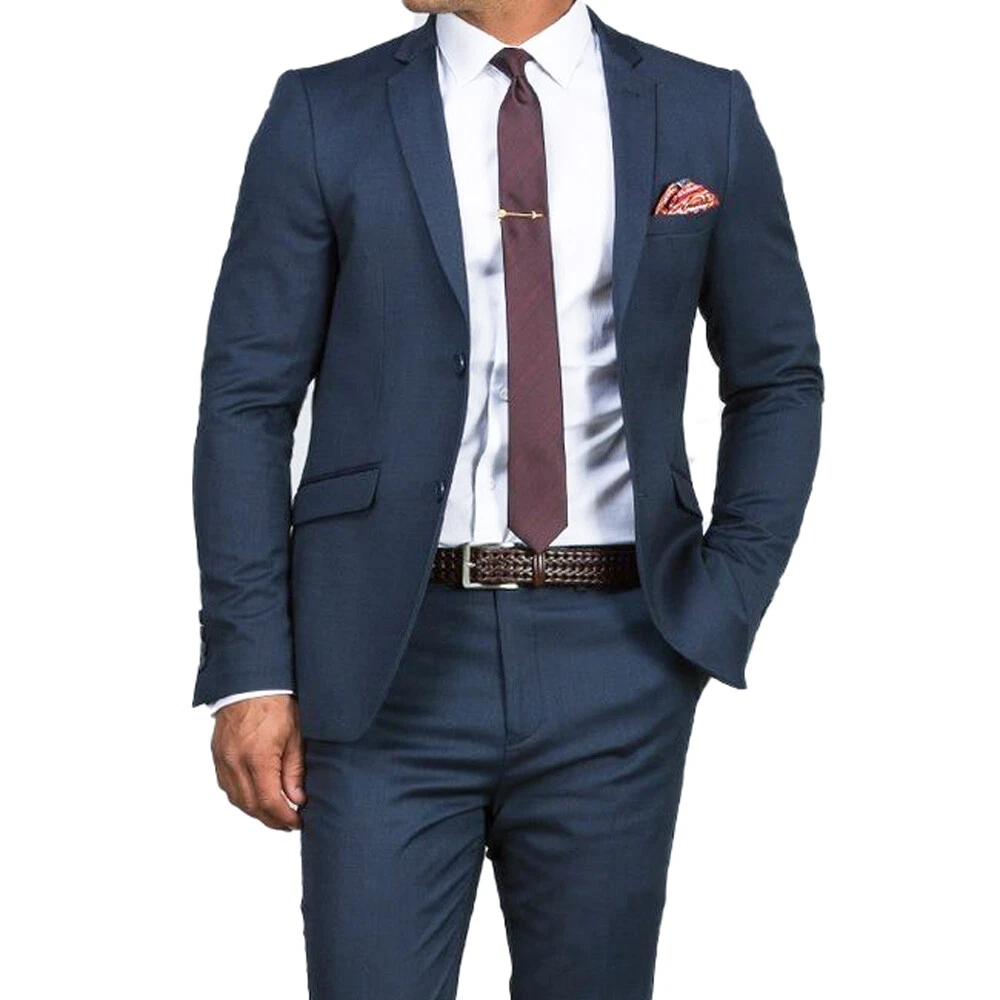 Dark blue on sale suit for wedding