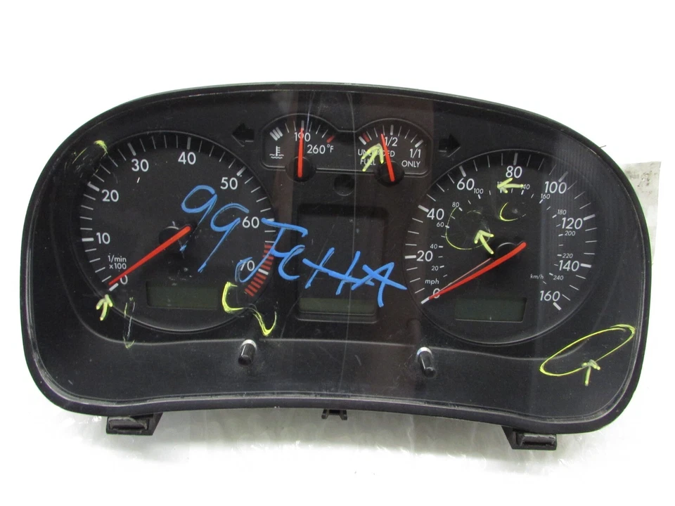 1999 VOLKSWAGEN JETTA CLUSTER INSTRUMENT SPEEDOMETER OEM 1J0919951C - Image 2 of 4