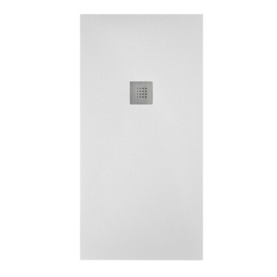 Receveur De Douche Effet Pierre 90x100 Cm – Ciment Marbre Plein Avec Vidange