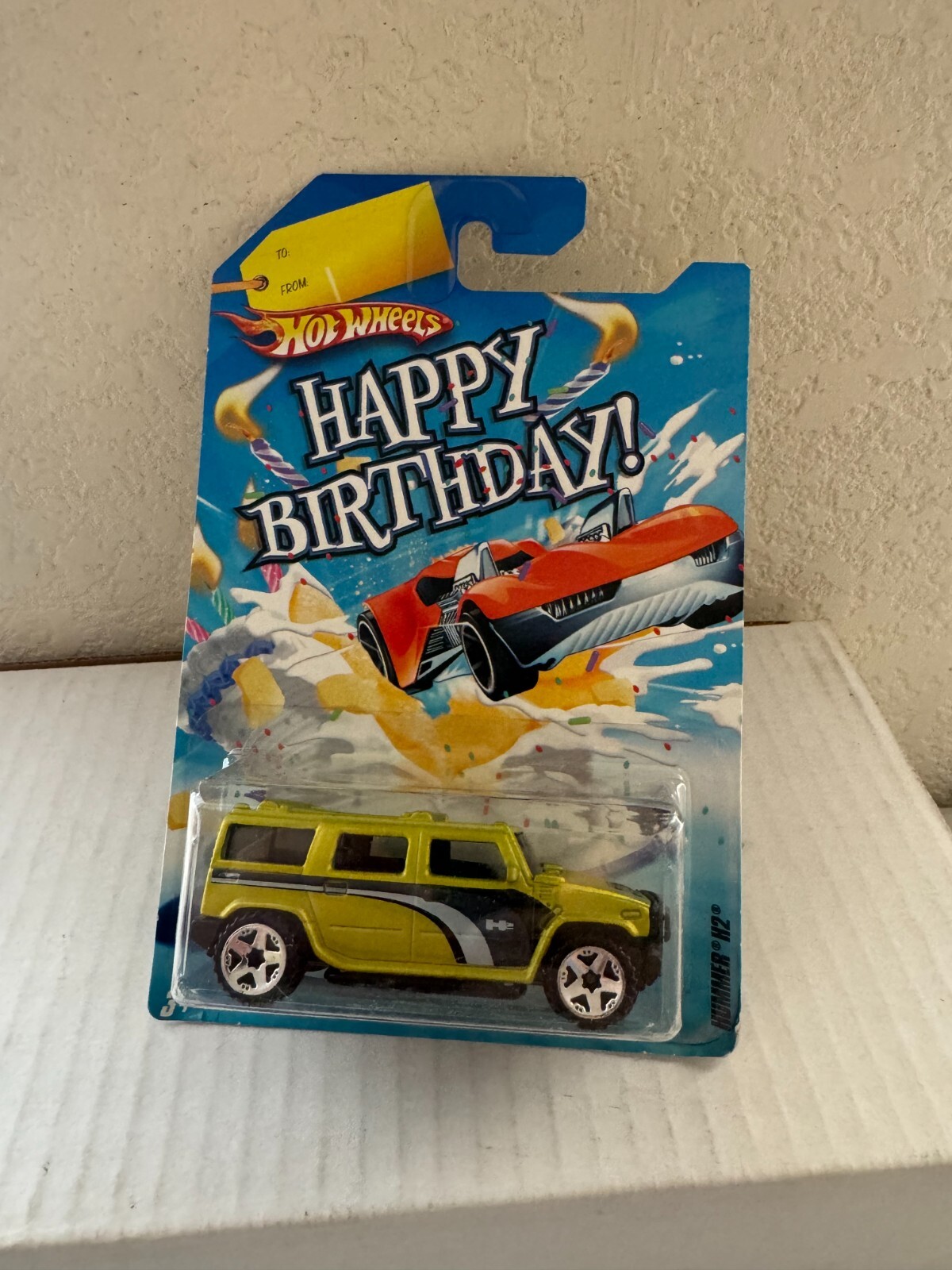 2009 Hot Wheels Walmart Exclusive Happy Birthday Hummer H2 Lime Green A1
