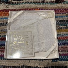 1989 ROMAN KEEPSAKE BABY CHRISTENING BONNET  WEDDING HANKY FOR BRIDE NEW IN BOX