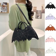 Halloween Spider Web Shape Shoulder Bags Personality Batgirl Tide Pu Handbags Fa
