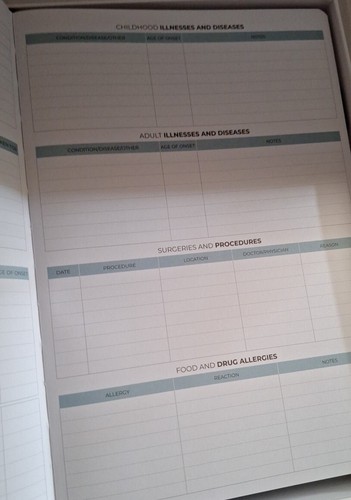 Clever Fox 12 Month Medical Planner Health Diary Wellness Daily Logbook Black - Picture 4 of 16
