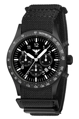 KHS Herrenuhr Platoon Solar Chronograph Schwarz Chrono PLABSSC.DFB - Bild 1 von 4