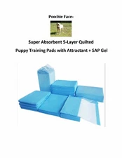 400ct 23x24" Quilted 5-Layer Maximum Absorbency Puppy Pads SAP Gel-Baking Soda