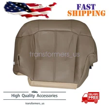 For 1999-2002 Chevy Silverado 1500 Driver Bottom Leather Seat Cover Med Tan 522