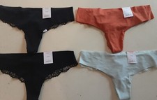 NEW Auden Women's XS Thong Panties Underwear LOT OF 4  Pm6 