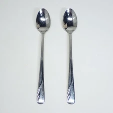 Set (2) Oneida Ltd OCEANIC Stainless Flatware Iced Tea Spoons 7.5" S35