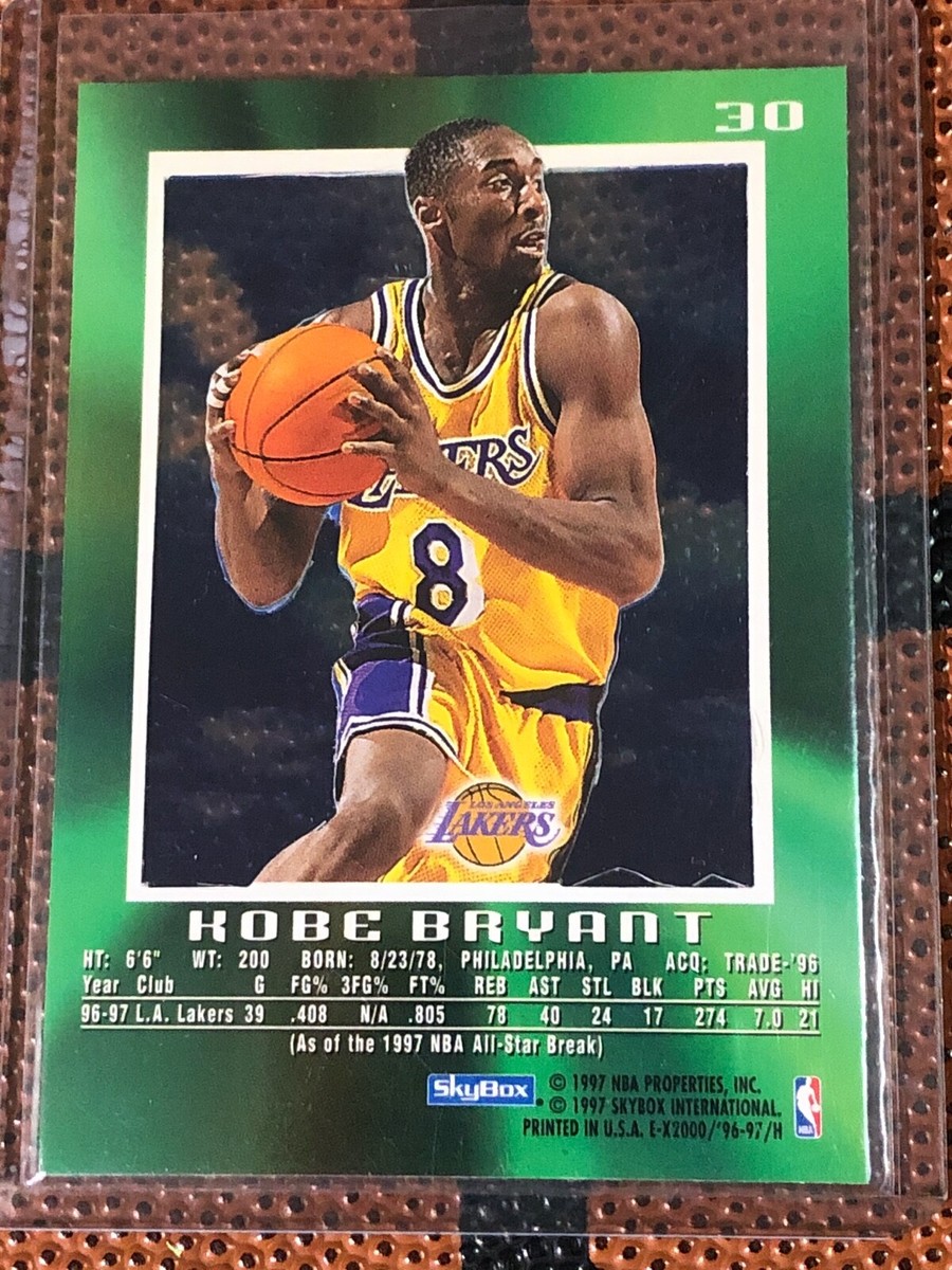 1996-97 Skybox E-X2000 - Kobe Bryant #30 (RC) for sale online | eBay